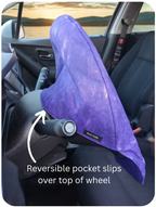 Purple Splash Steering Wheel Sunshade Cover