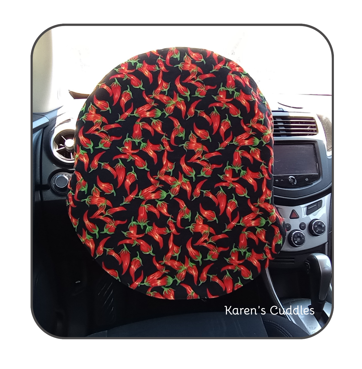 Help keep your steering wheel a little cooler and minimize sun exposure, especially during these hot summer days by slipping this cover over your steering wheel before leaving your car. 