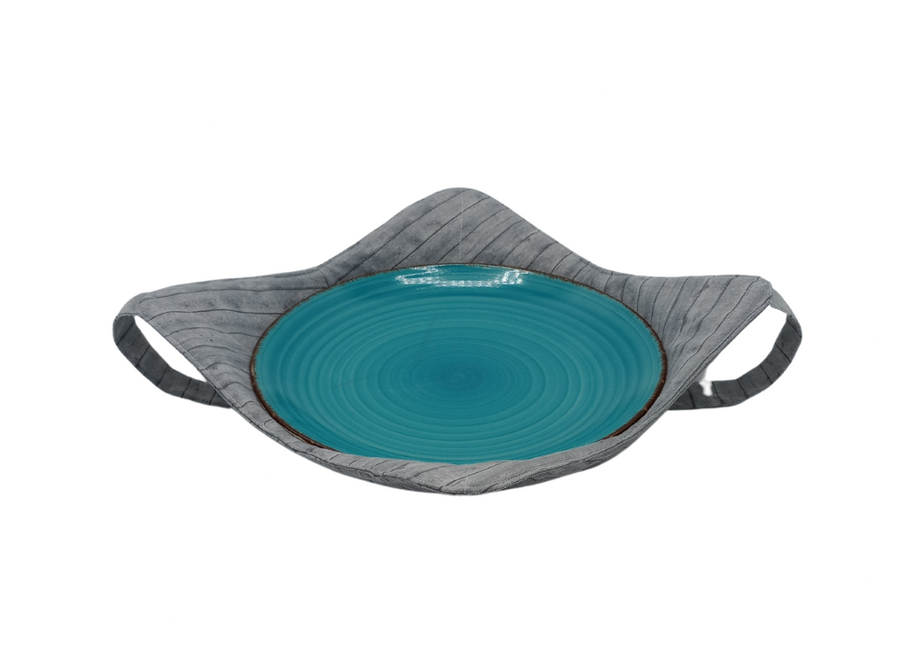 Grey Fence Microwavable Plate Cozy with Hand Support