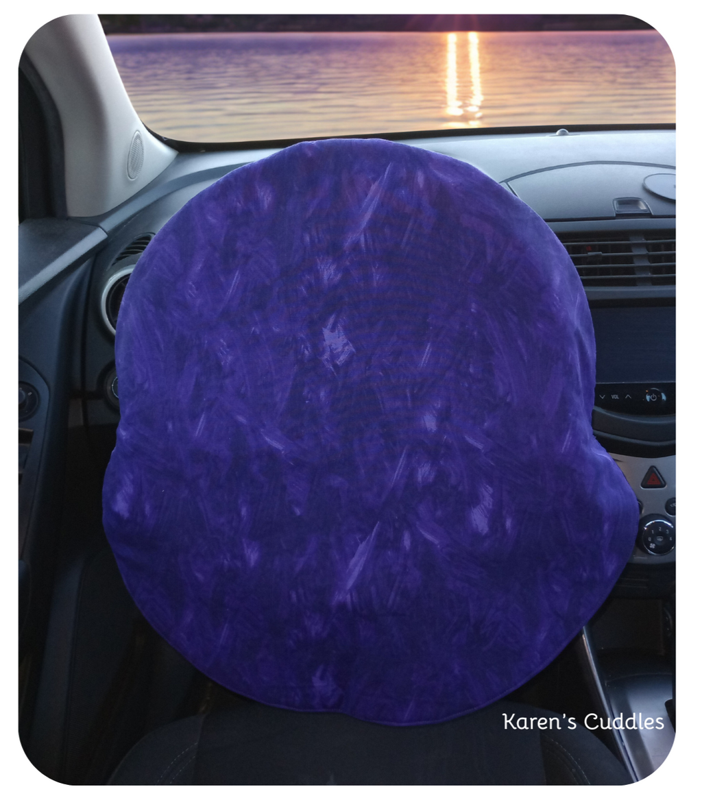 Purple Splash Steering Wheel Sunshade Cover