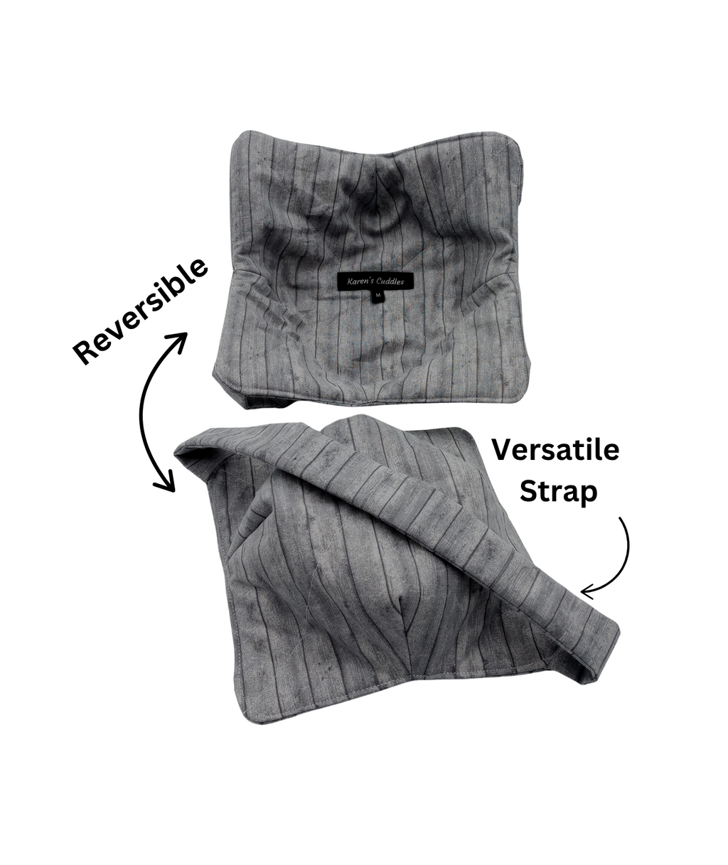 Gray Fence Microwavable Bowl Cozy with Hand Support