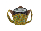 sunflower fabric holder with a pint of ice cream inside