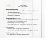 Product description card for Bowl Cozies with hand support
