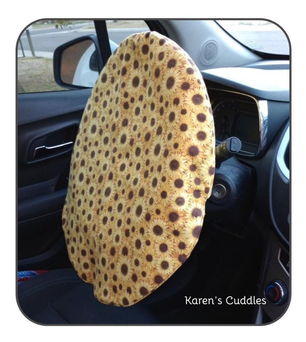 Sunflowers Steering Wheel Sunshade Cover