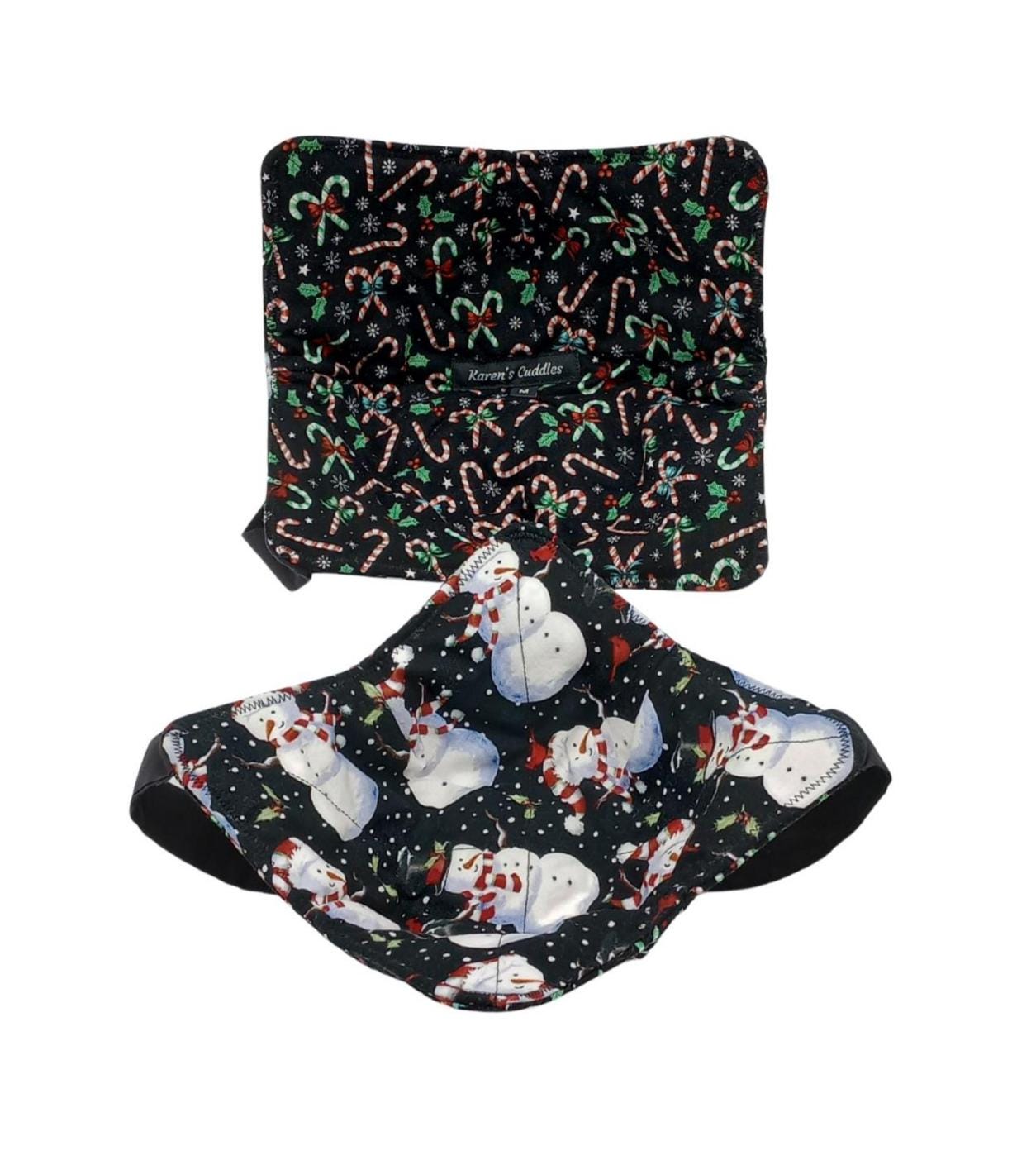 Microwavable Bowl Cozies with Hand Support: Fall and Winter Designed Hot Pads