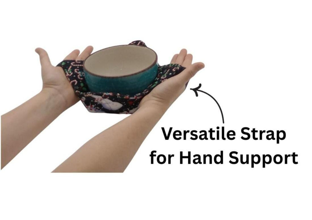 Microwavable Bowl Cozies with Hand Support: Fall and Winter Designed Hot Pads