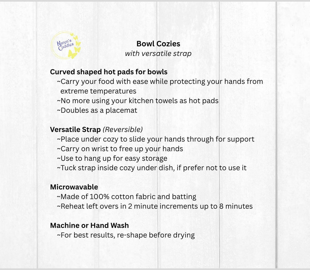 Gray Fence Microwavable Bowl Cozy with Hand Support