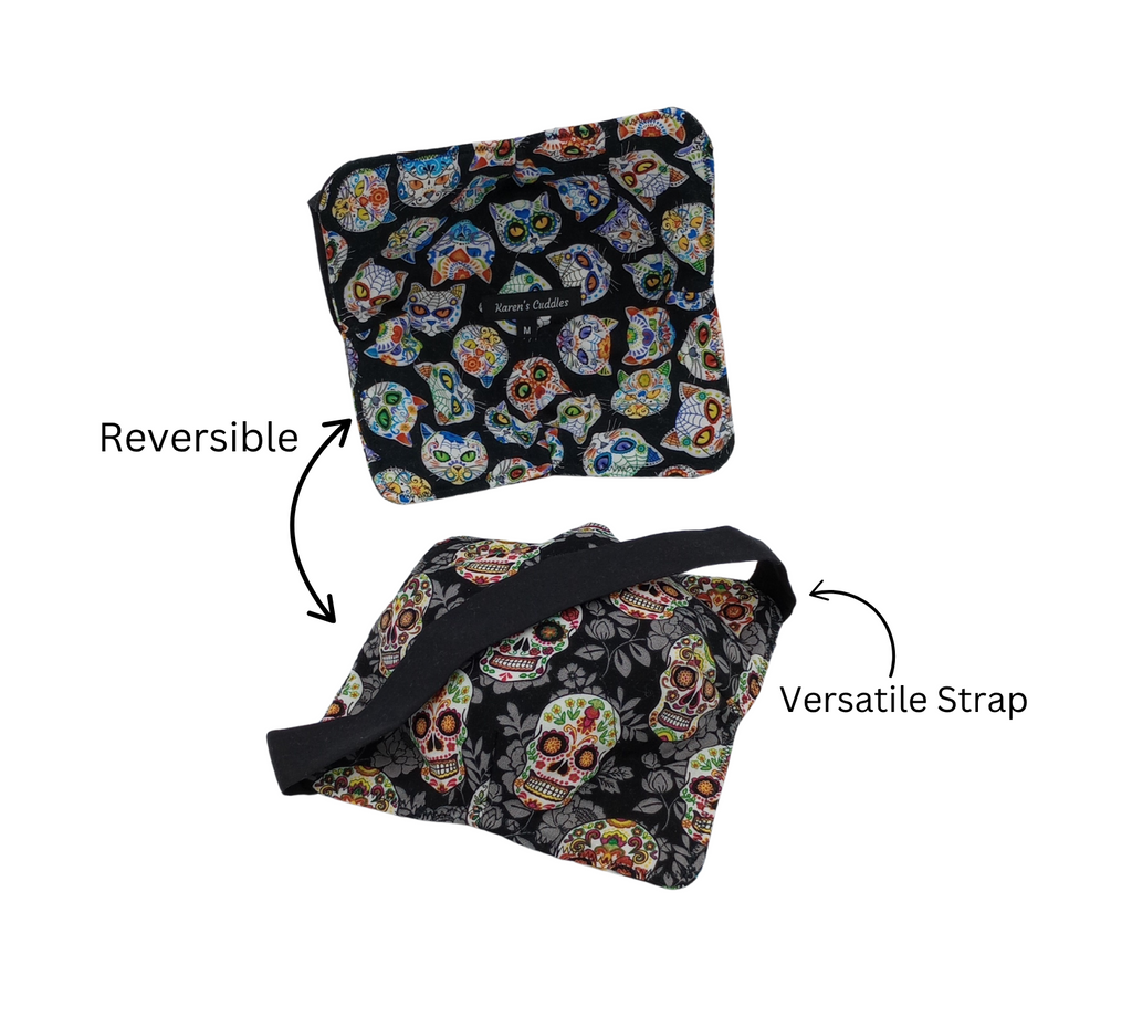 Calaveras de Azúcar (Sugar Skulls) Microwavable Bowl Cozy with Hand Support